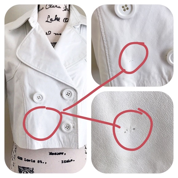 Emporio Cueros White Leather Button Front Jacket - Picture 8 of 8